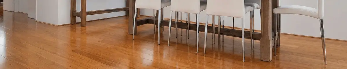 Professionally installed and refinished bamboo flooring in a residential home, showcasing smooth finish and natural wood tones in Dover, DE