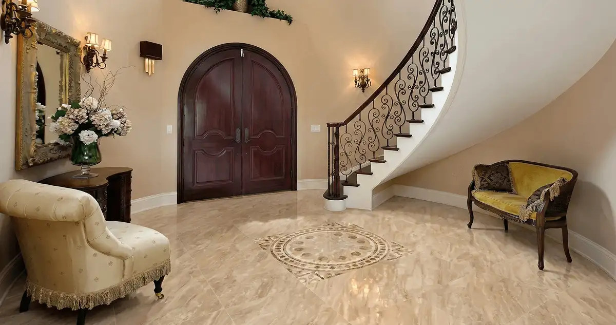 Entrance hall with professionally installed ceramic tile flooring in Dover DE